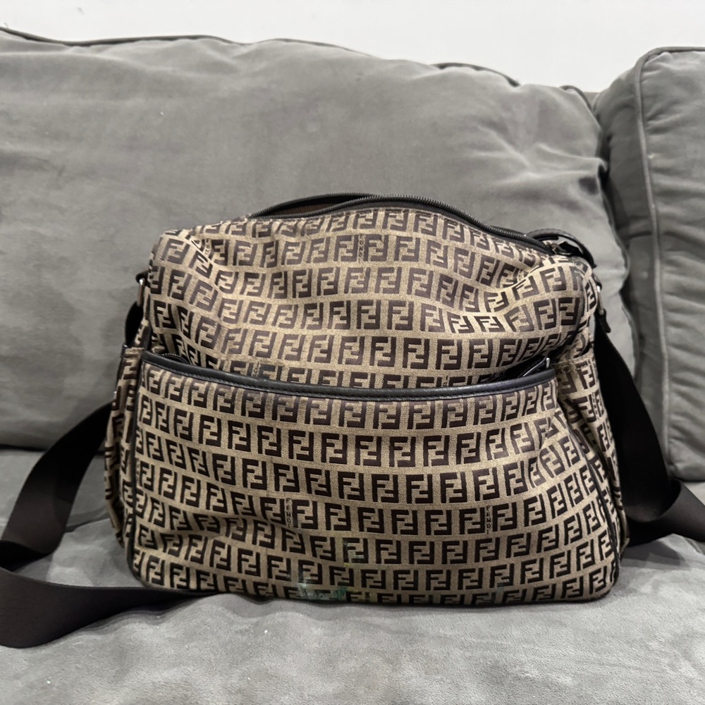 Fendi Brown Messenger Bag with Iconic Monogram